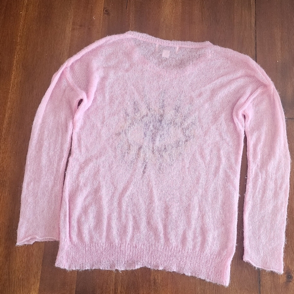 Wildfox Eye See You Evil‎ Eye Pink Sweater Sz XS - Picture 4 of 6